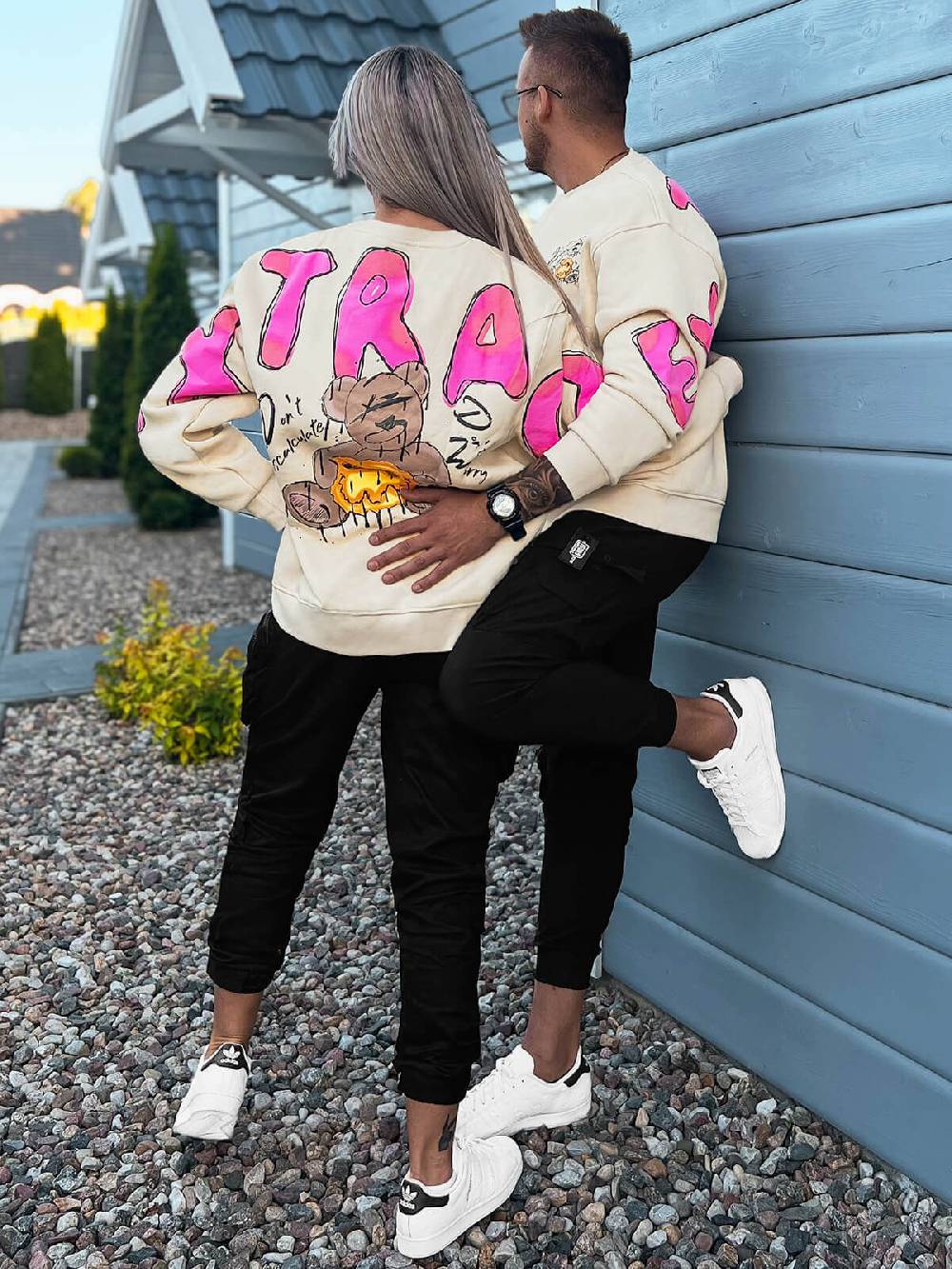 Ozonee Sweatshirts Für Paare 17 Beige