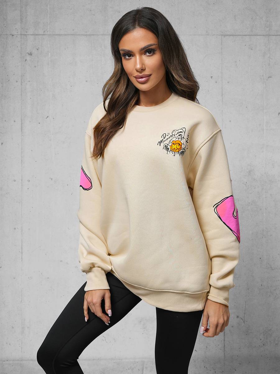 Ozonee Sweatshirts Für Paare 17 Beige