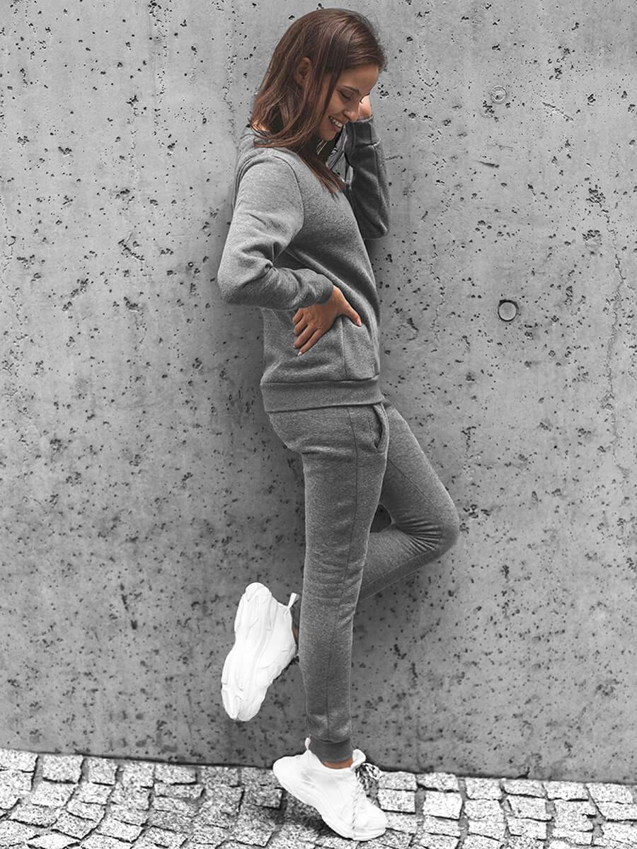 Ozonee Zweiteiliges Trainingsanzug-Set Anthrazit OZONEE JS/CKW01