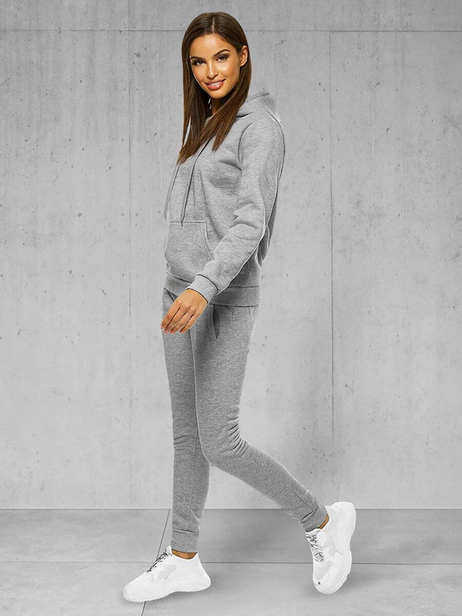 Ozonee Zweiteiliges Trainingsanzug-Set Grau OZONEE JS/CKW02