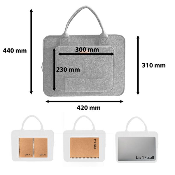 Packenger Packenger Filz-Laptoptasche 15,6 Zoll
