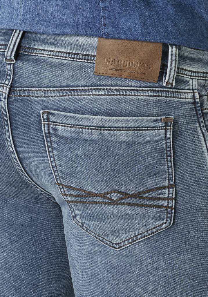 Paddocks DEAN MOTION&COMFORT JOGG DENIM Schmale Passform - Dark Blue Used Moustache