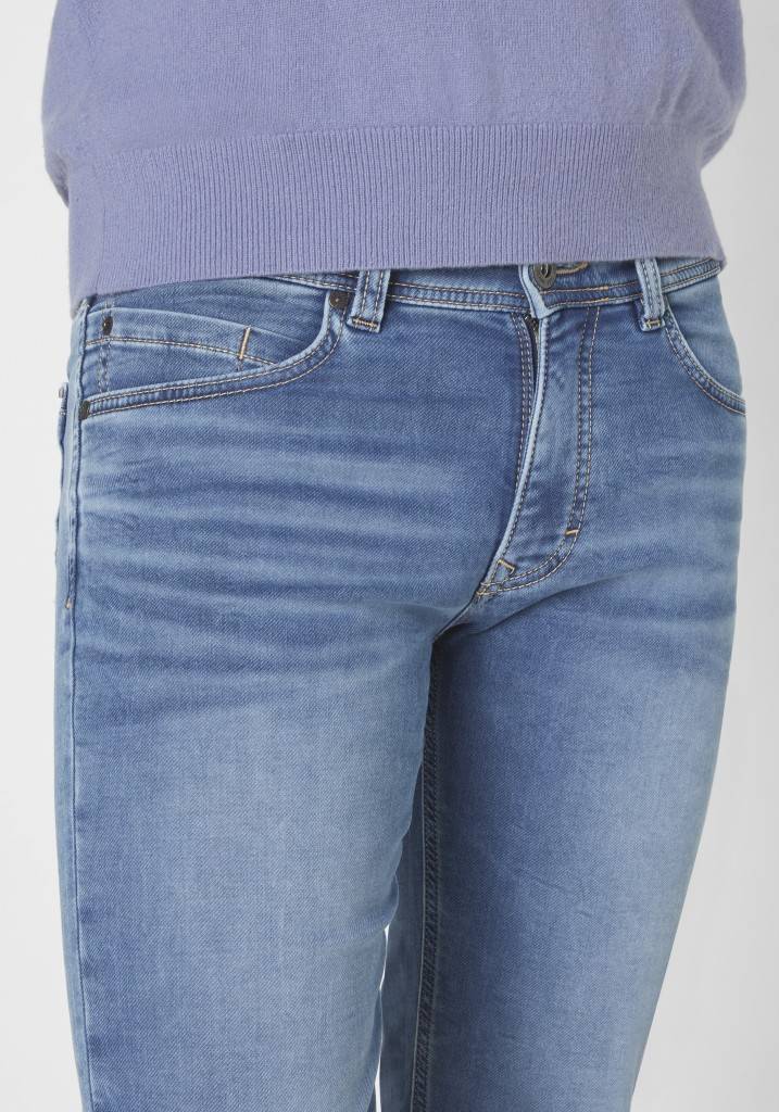 Paddocks DEAN MOTION&COMFORT JOGG DENIM Schmale Passform - Medium Blue Used Moustache