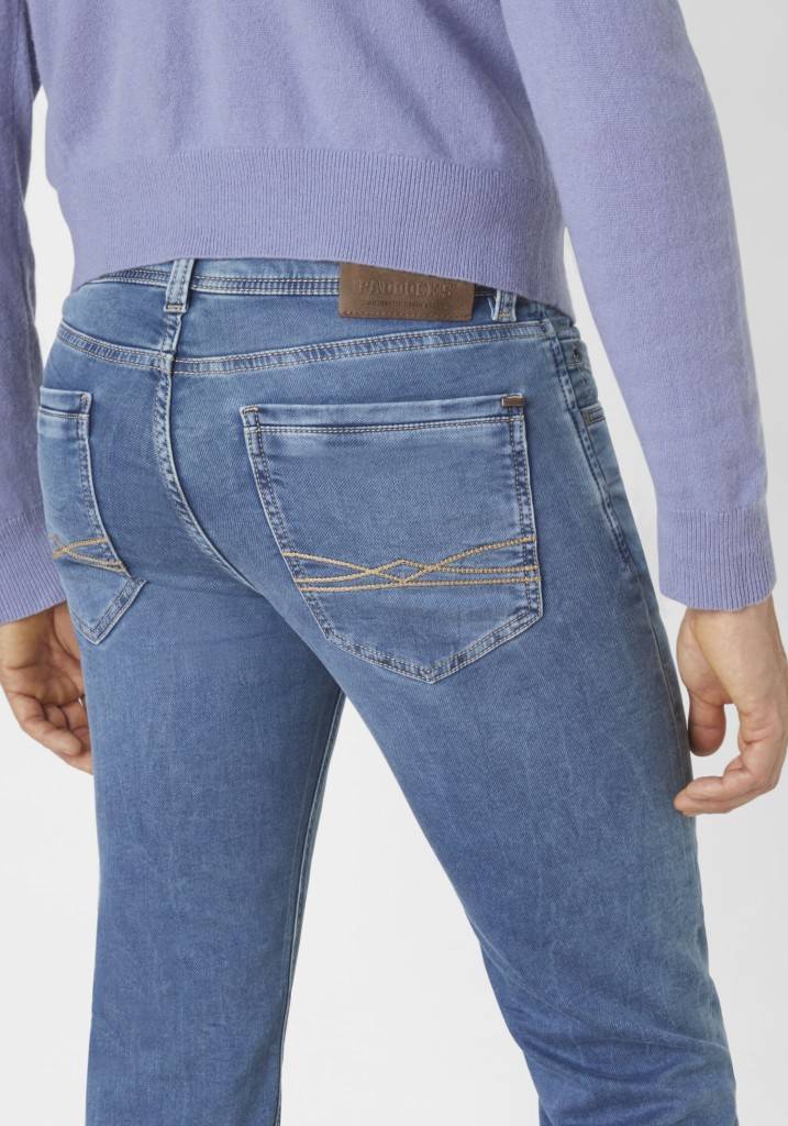 Paddocks DEAN MOTION&COMFORT JOGG DENIM Schmale Passform - Medium Blue Used Moustache