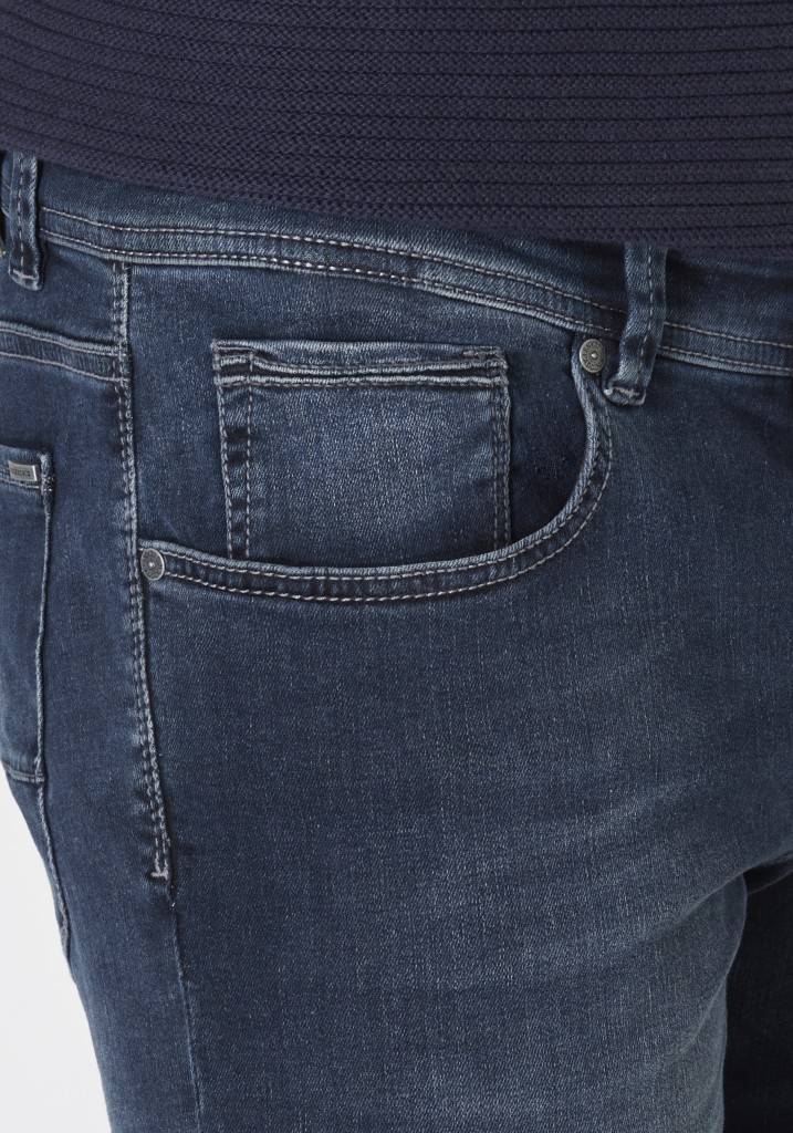 Paddocks DEAN MOTION&COMFORT Schmale Passform - Blue Black Used And Moustache