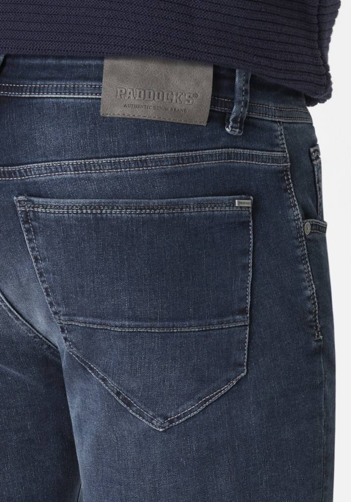 Paddocks DEAN MOTION&COMFORT Schmale Passform - Blue Black Used And Moustache
