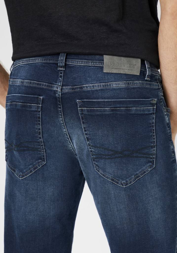 Paddocks DEAN MOTION&COMFORT Schmale Passform - Vintage Blue Black Wash