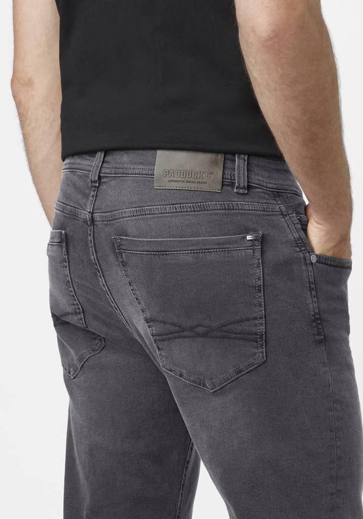 Paddocks DEAN Schmale Passform - Black Used Moustache