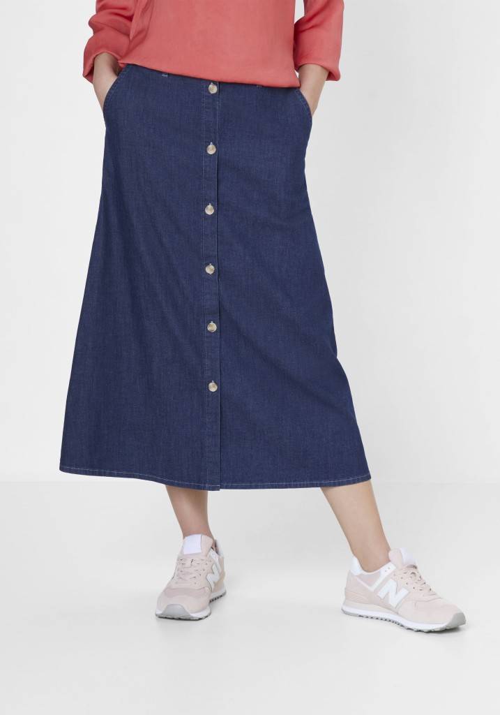 Paddocks Denim Skirt Light Denim Normale Passform - Dark Stone