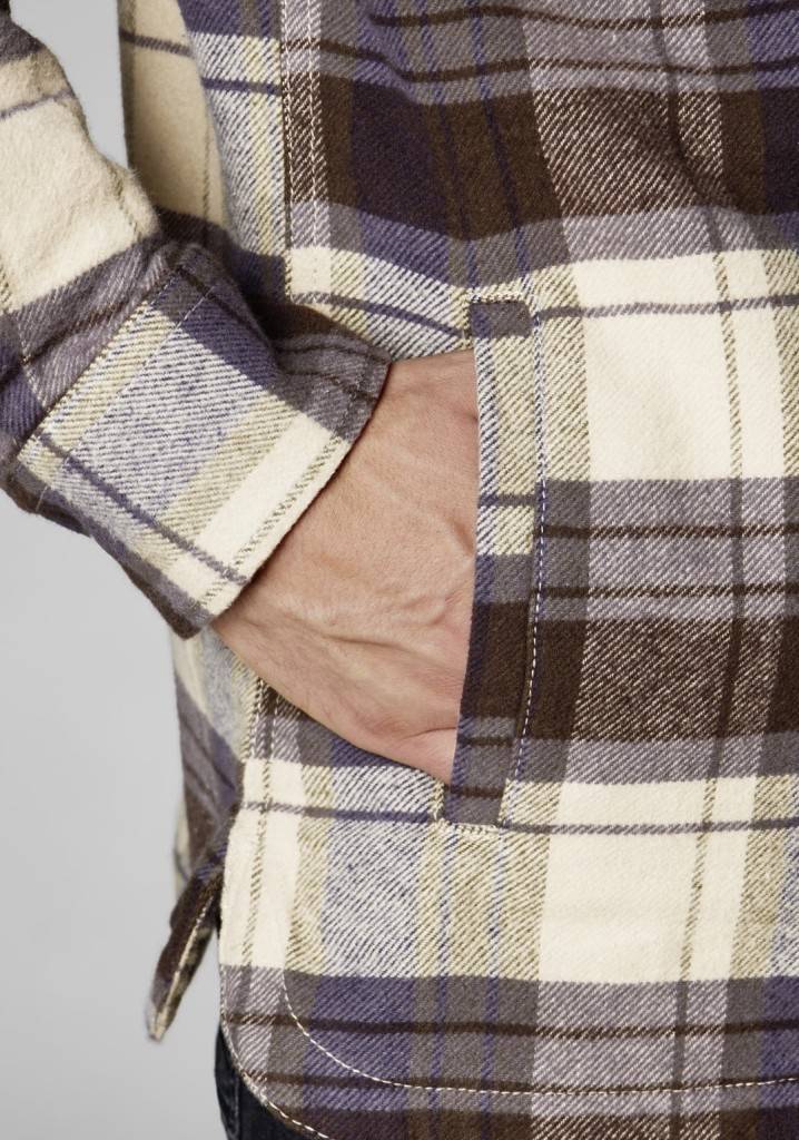 Paddocks Flanell Check Overshirt With Two Pockets Normale Passform - Olive