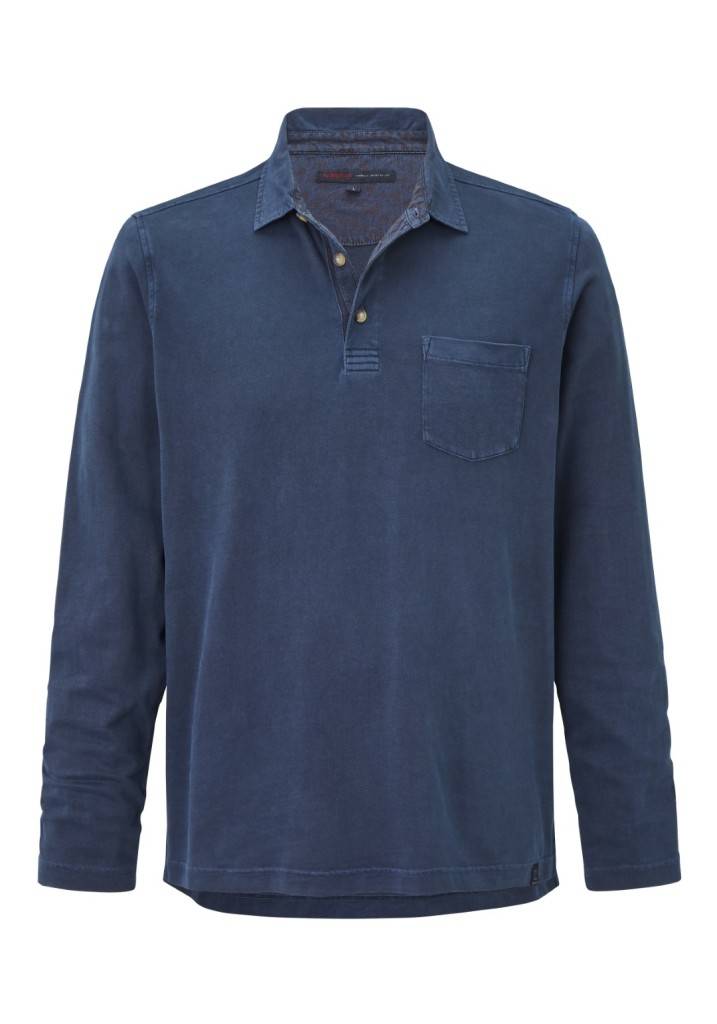 Paddocks Heavy Jersey Polo With Pockets Normale Passform - Blue