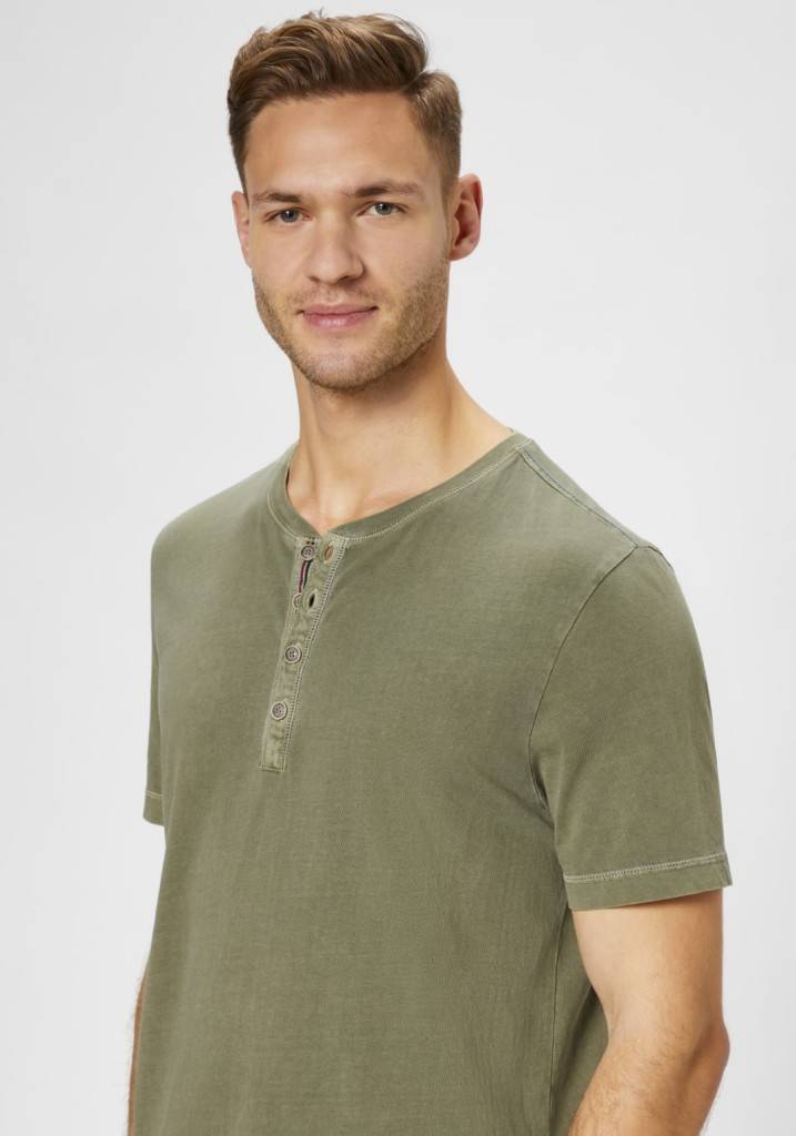Paddocks Henley Single Jersey Normale Passform - Dusty Olive