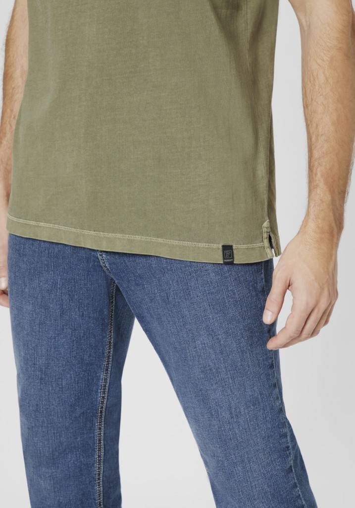 Paddocks Henley Single Jersey Normale Passform - Dusty Olive