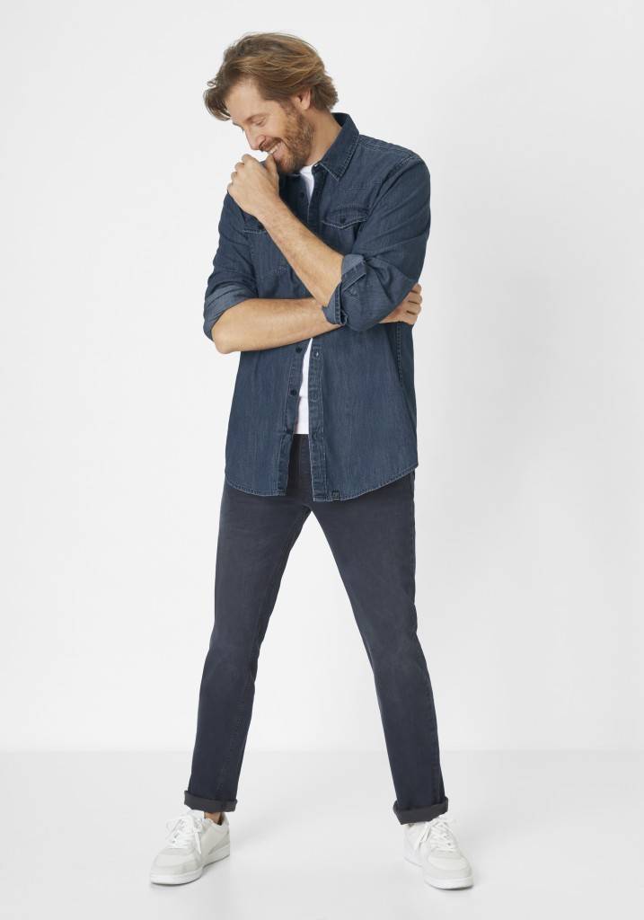 Paddocks Long sleeve shirt normale Passform - medium blue