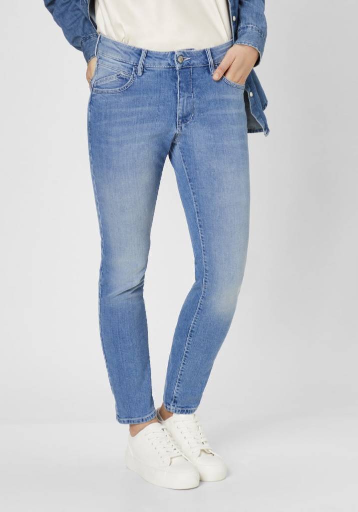 Paddocks LUCY Saddle Stitch MOTION&COMFORT Skinny Fit - Bleached Blue With Heavy Handwork