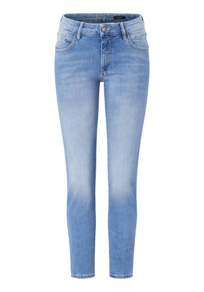 Paddocks LUCY Saddle Stitch MOTION&COMFORT Skinny Fit - Bleached Blue With Heavy Handwork