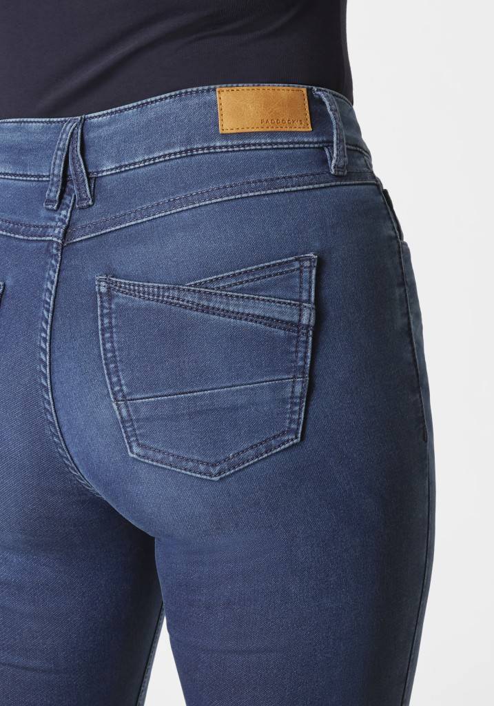 Paddocks LUCY Superior JOGG Denim Skinny Fit - Medium Blue Used Moustache