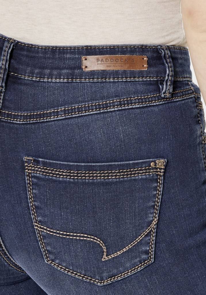 Paddocks PAT Saddle Stitch MOTION&COMFORT Schmale Passform - Blue Black With Moustache