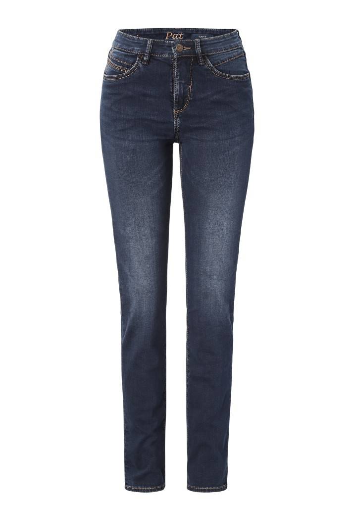 Paddocks PAT Saddle Stitch MOTION&COMFORT Schmale Passform - Blue Black With Moustache