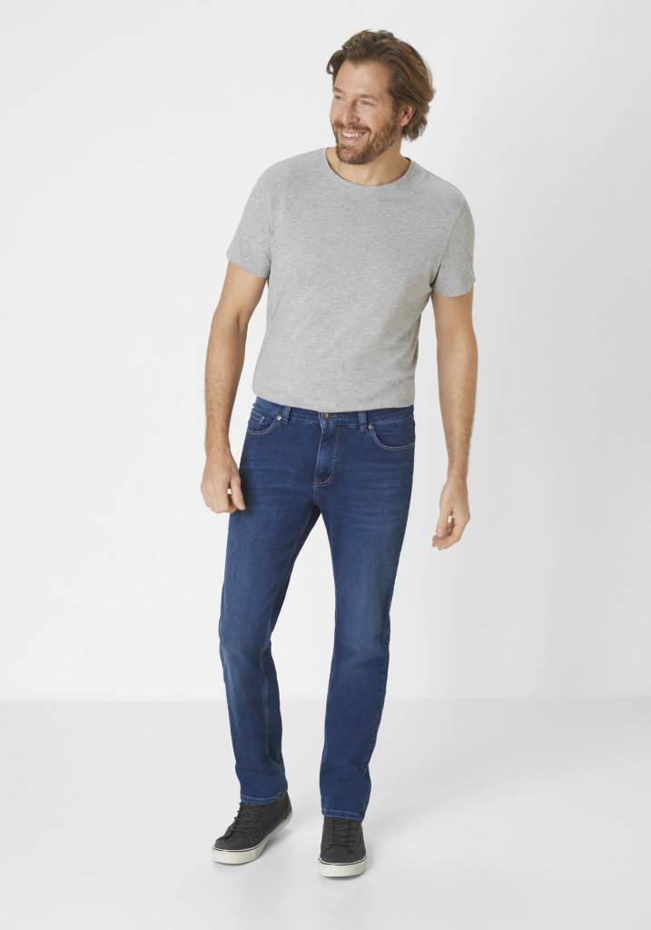 Paddocks PIPE MOTION&COMFORT schmale Passform - medium blue od blue used moustache