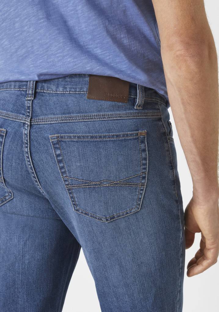 Paddocks PIPE MOTION&COMFORT Schmale Passform - Medium Blue Used Moustache