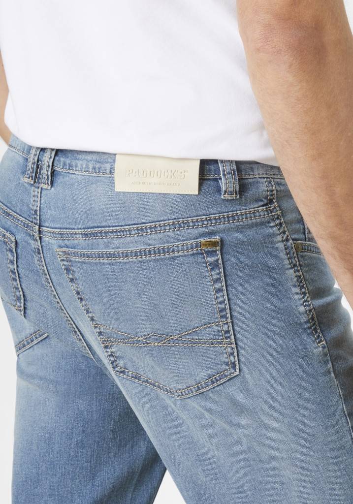 Paddocks PIPE Saddle Stitch MOTION&COMFORT Schmale Passform - Blue Bleached Used