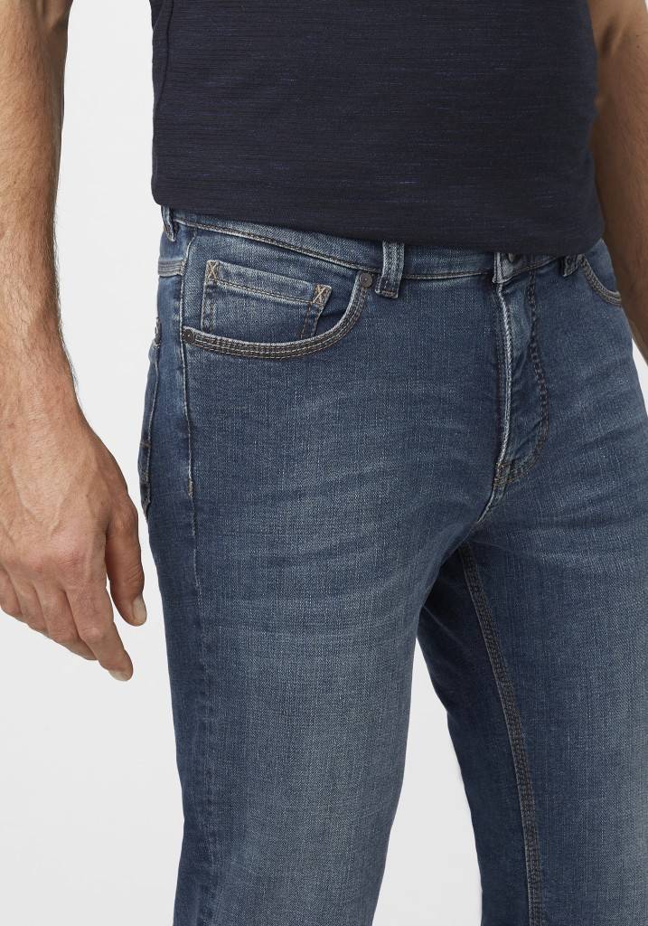 Paddocks PIPE Schmale Passform - Medium Blue Od Brown Used Moustache