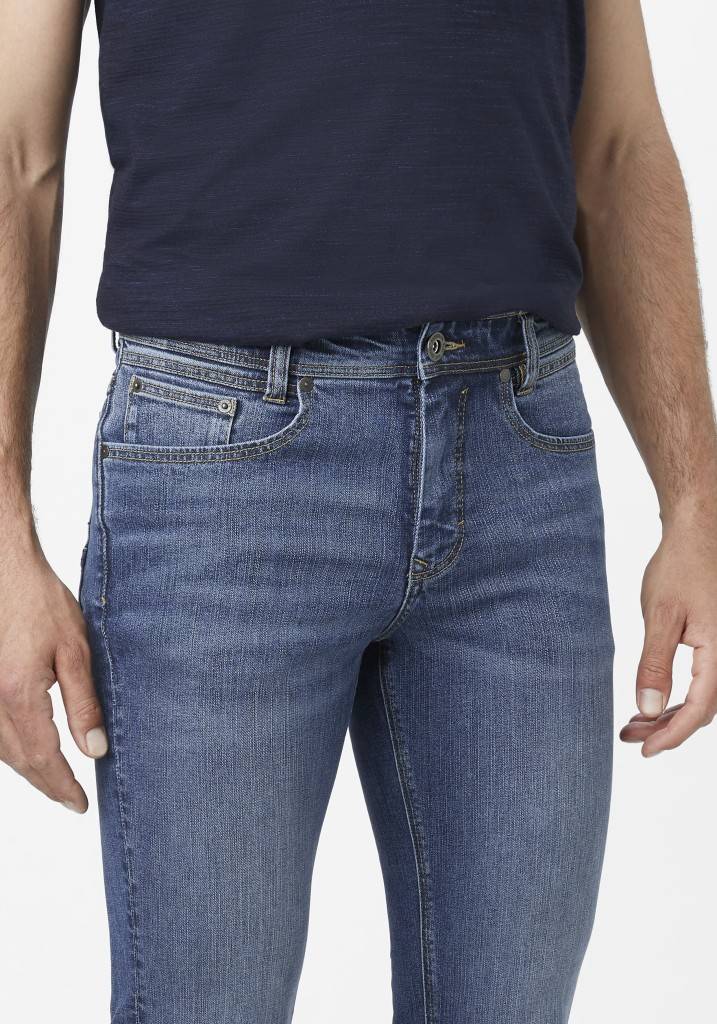 Paddocks PIPE ZERO COTTON Schmale Passform - Medium Blue Used Moustache