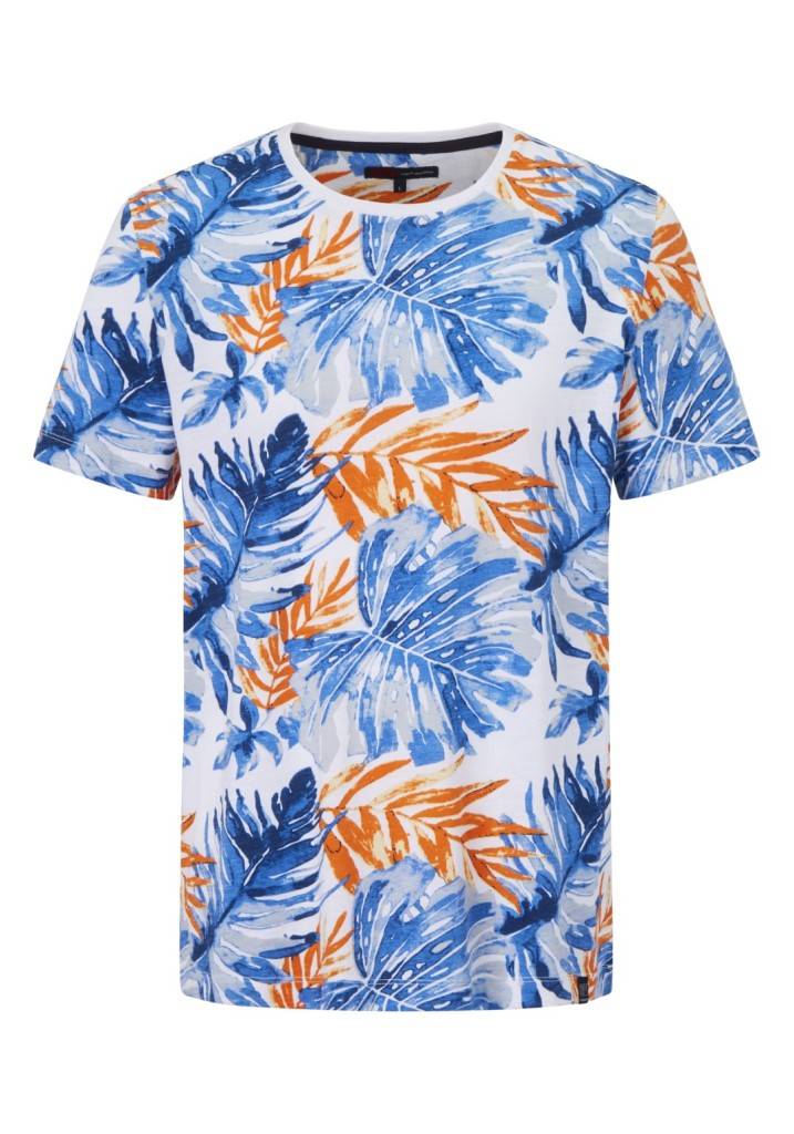 Paddocks Round Neck All Over Print Normale Passform - White