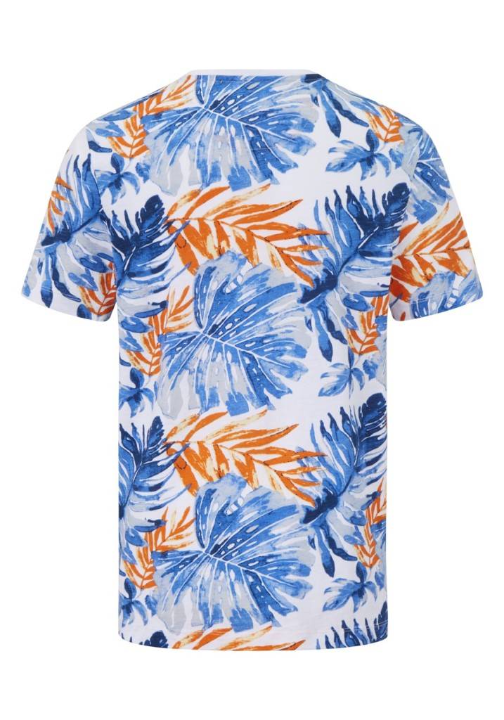 Paddocks Round Neck All Over Print Normale Passform - White