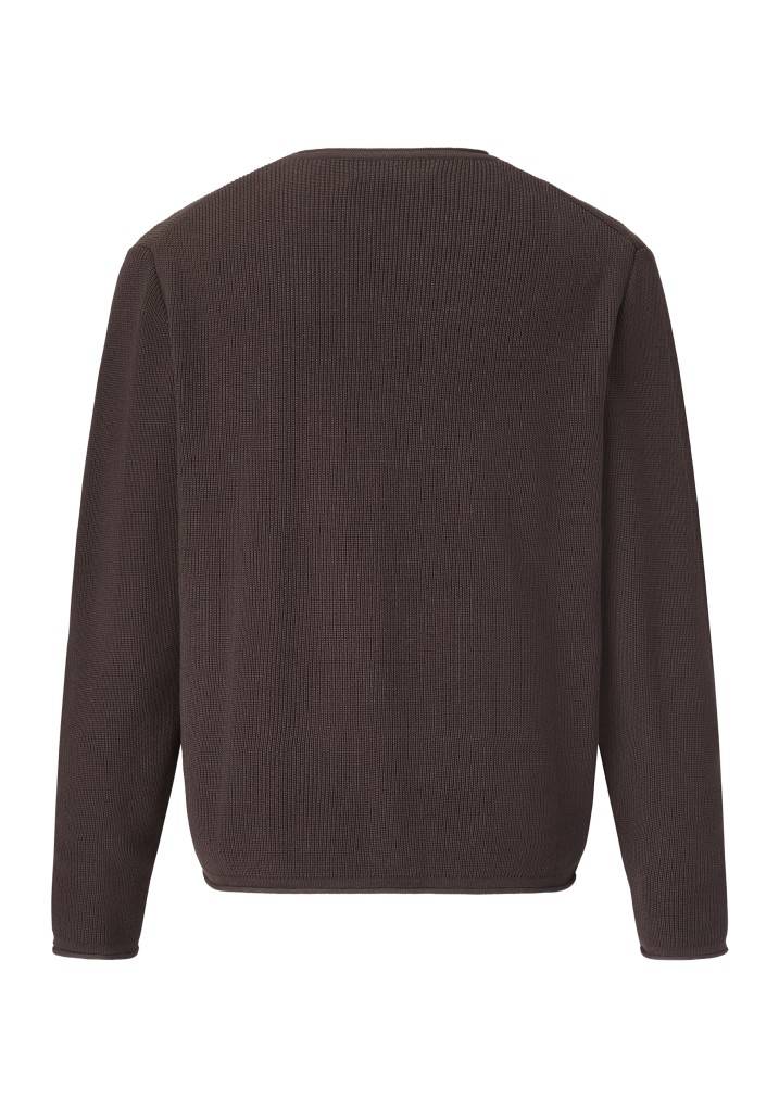 Paddocks Round Neck Melange Knit Pullover Normale Passform - Mocca