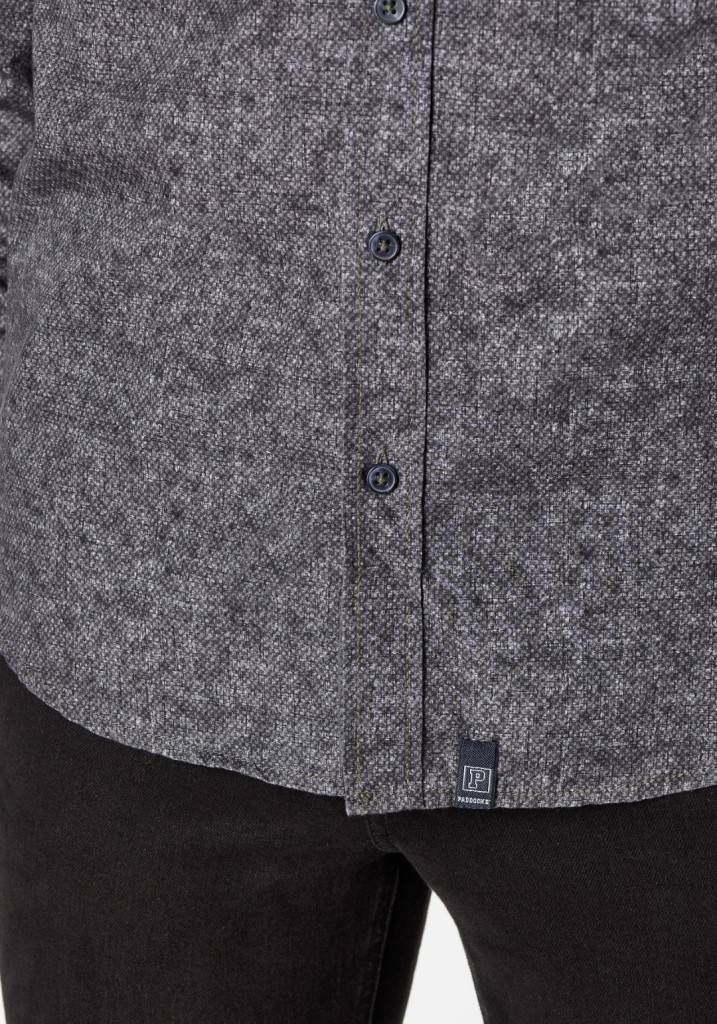 Paddocks Shirt With 1 Bust Pocket Normale Passform - Anthra