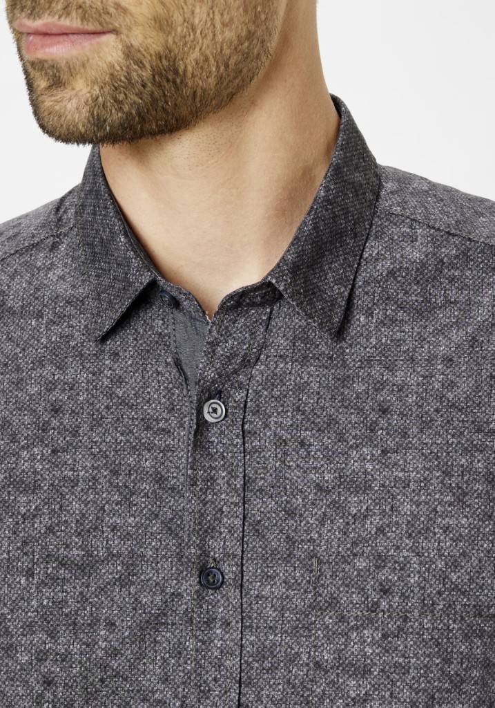 Paddocks Shirt With 1 Bust Pocket Normale Passform - Anthra