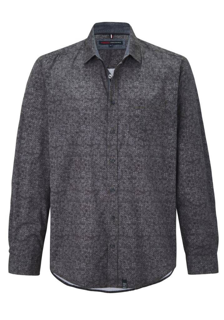 Paddocks Shirt With 1 Bust Pocket Normale Passform - Anthra