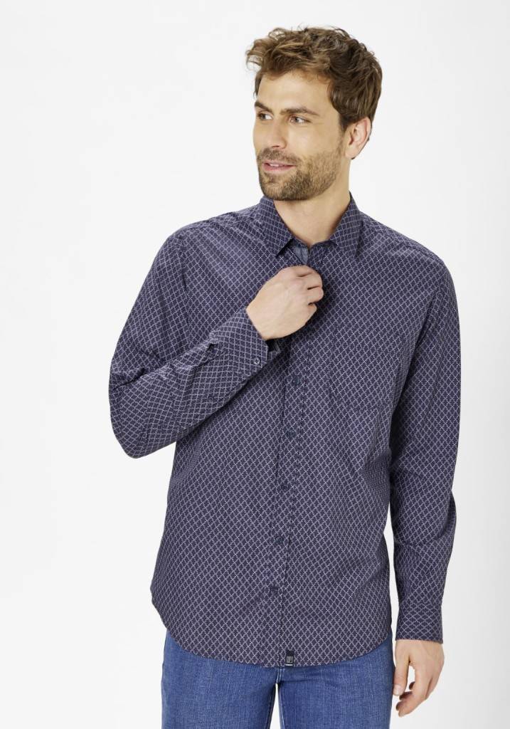 Paddocks Shirt With 1 Bust Pocket Normale Passform - Red