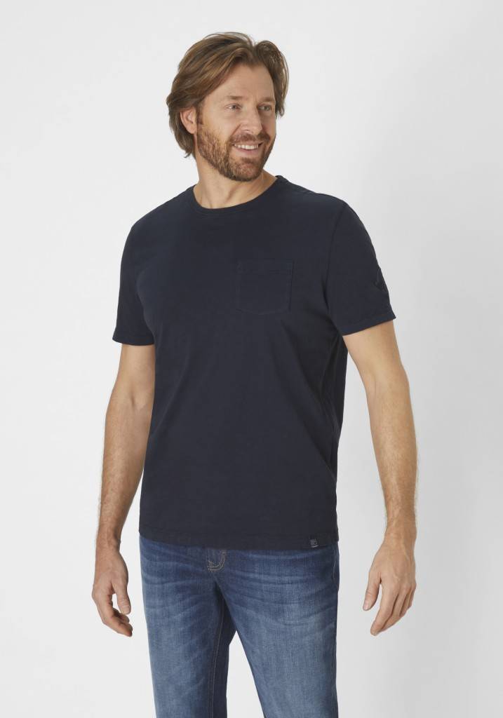 Paddocks Short Sleeve Roundneck Shirt Normale Passform - Dark Navy