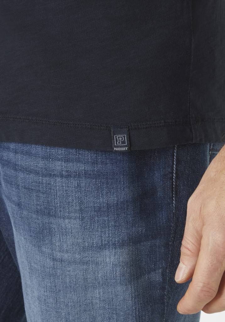 Paddocks Short Sleeve Roundneck Shirt Normale Passform - Dark Navy