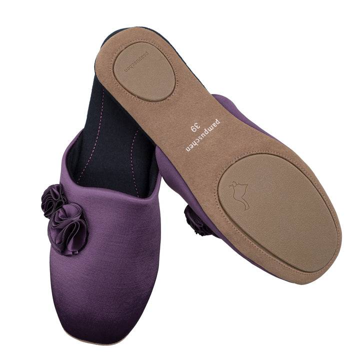 Pampuschen Ginger Satin Aubergine