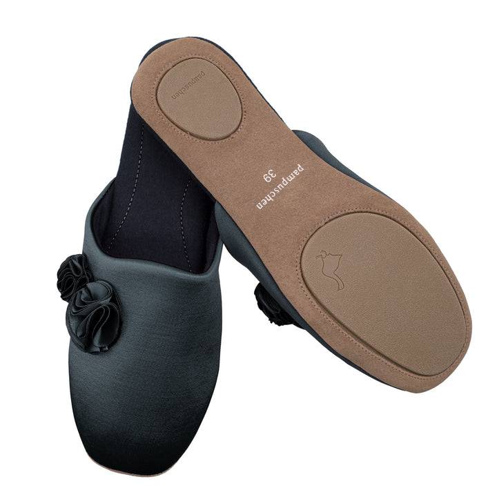 Pampuschen Ginger Satin Schwarz