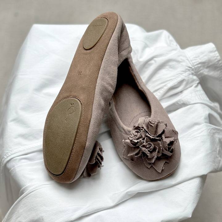 Pampuschen Grace Cotton Canvas Lehm