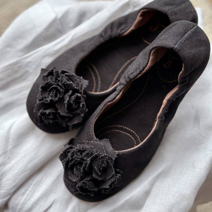 Pampuschen Grace Cotton Canvas Schwarz