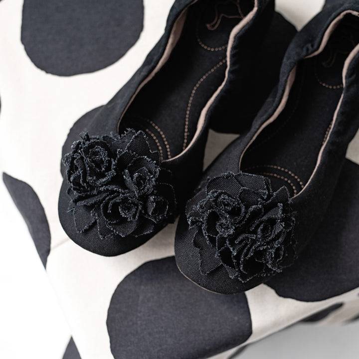 Pampuschen Grace Cotton Canvas Schwarz