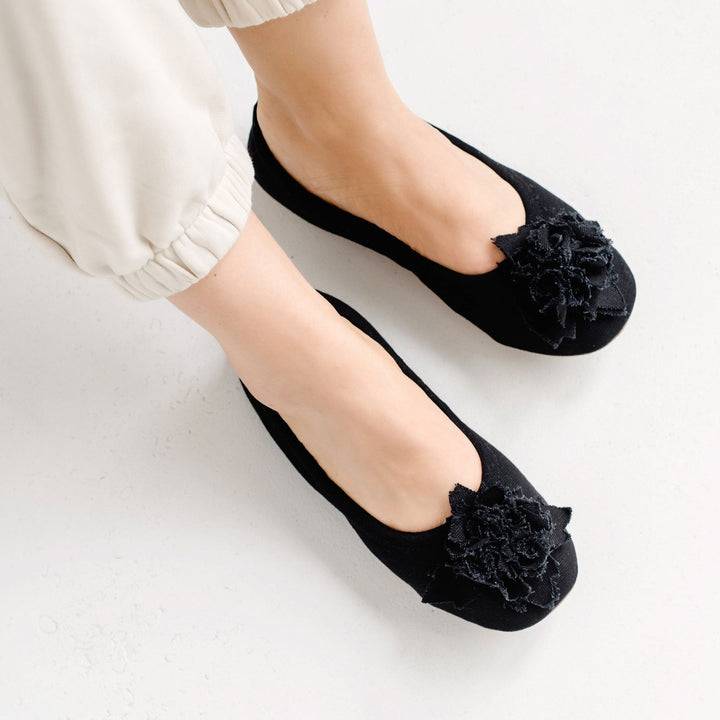 Pampuschen Grace Cotton Canvas Schwarz