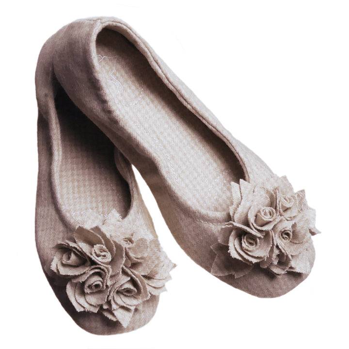 Pampuschen Grace Hahnentritt Caramel