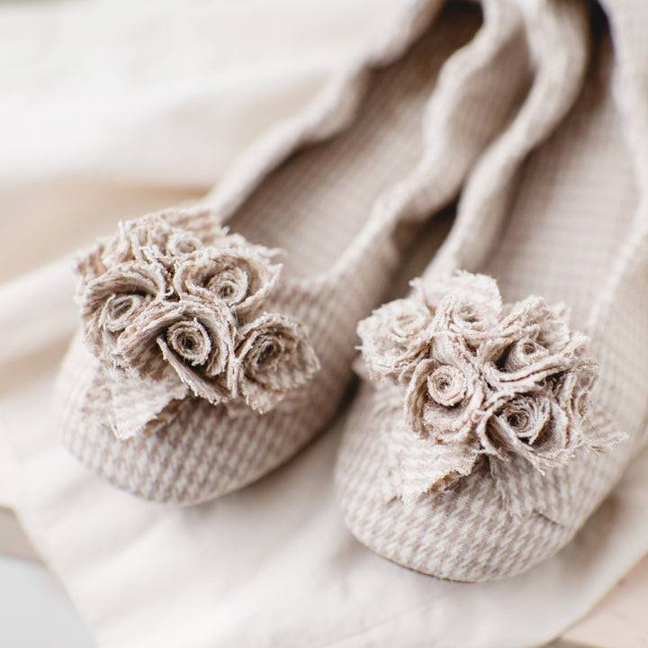 Pampuschen Grace Hahnentritt Caramel