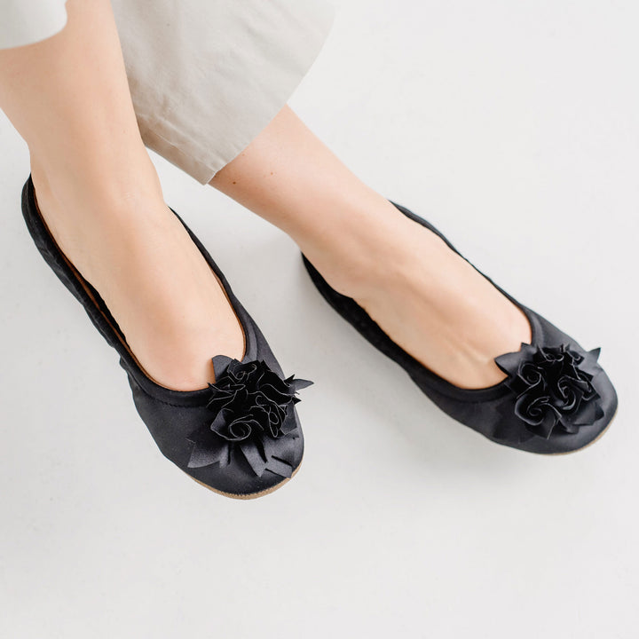 Pampuschen Grace satin schwarz