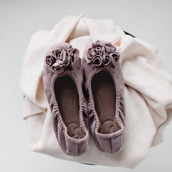 Pampuschen Grace Velvet Blasse Malve