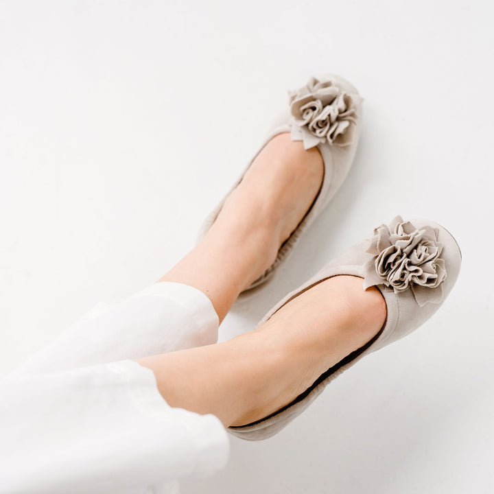 Pampuschen Grace velvet dunkle Perle