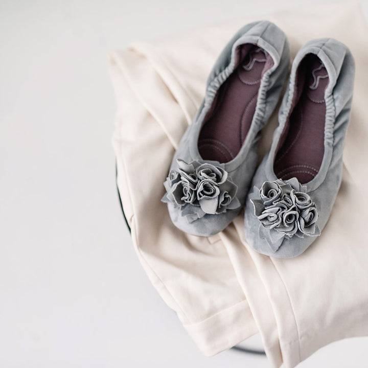 Pampuschen Grace Velvet Eisgrau