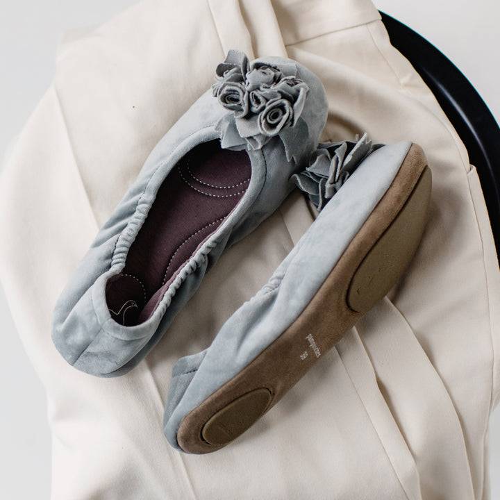 Pampuschen Grace Velvet Eisgrau